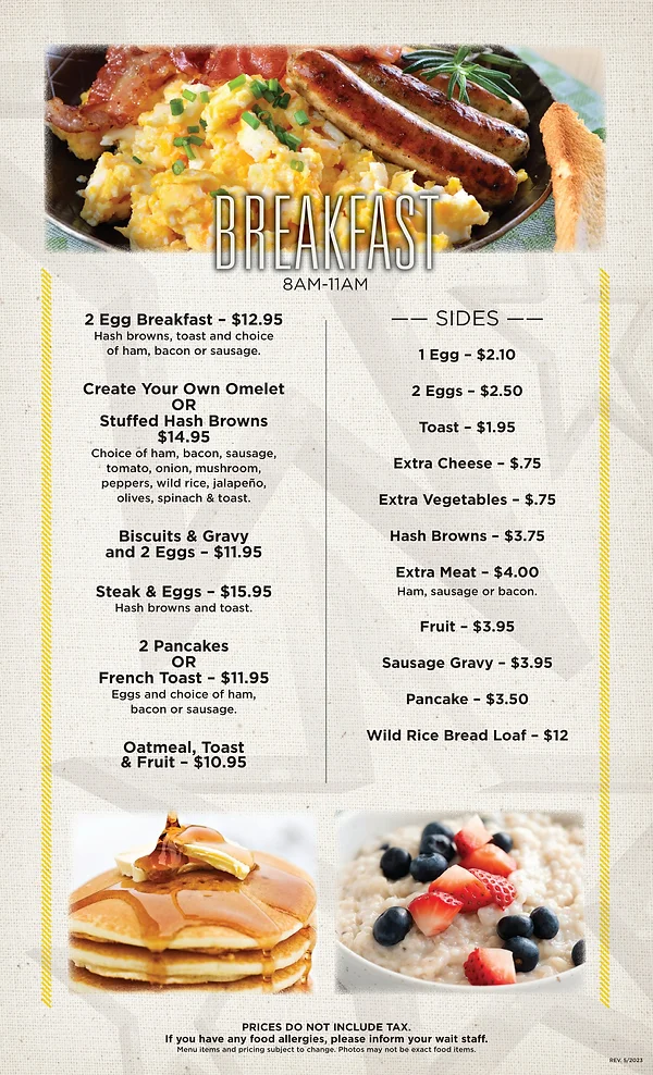 Northstar Restaurant Menu - Page 3